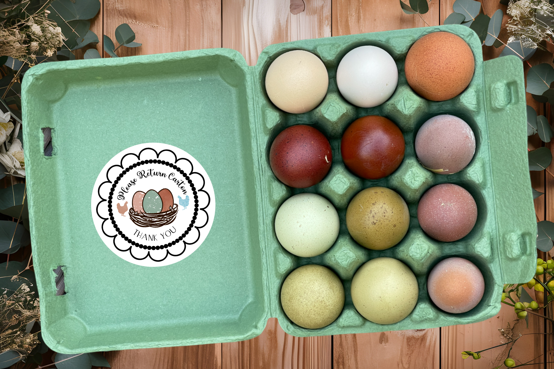 08B Return Carton Stickers - Rainbow Eggs - Image 4