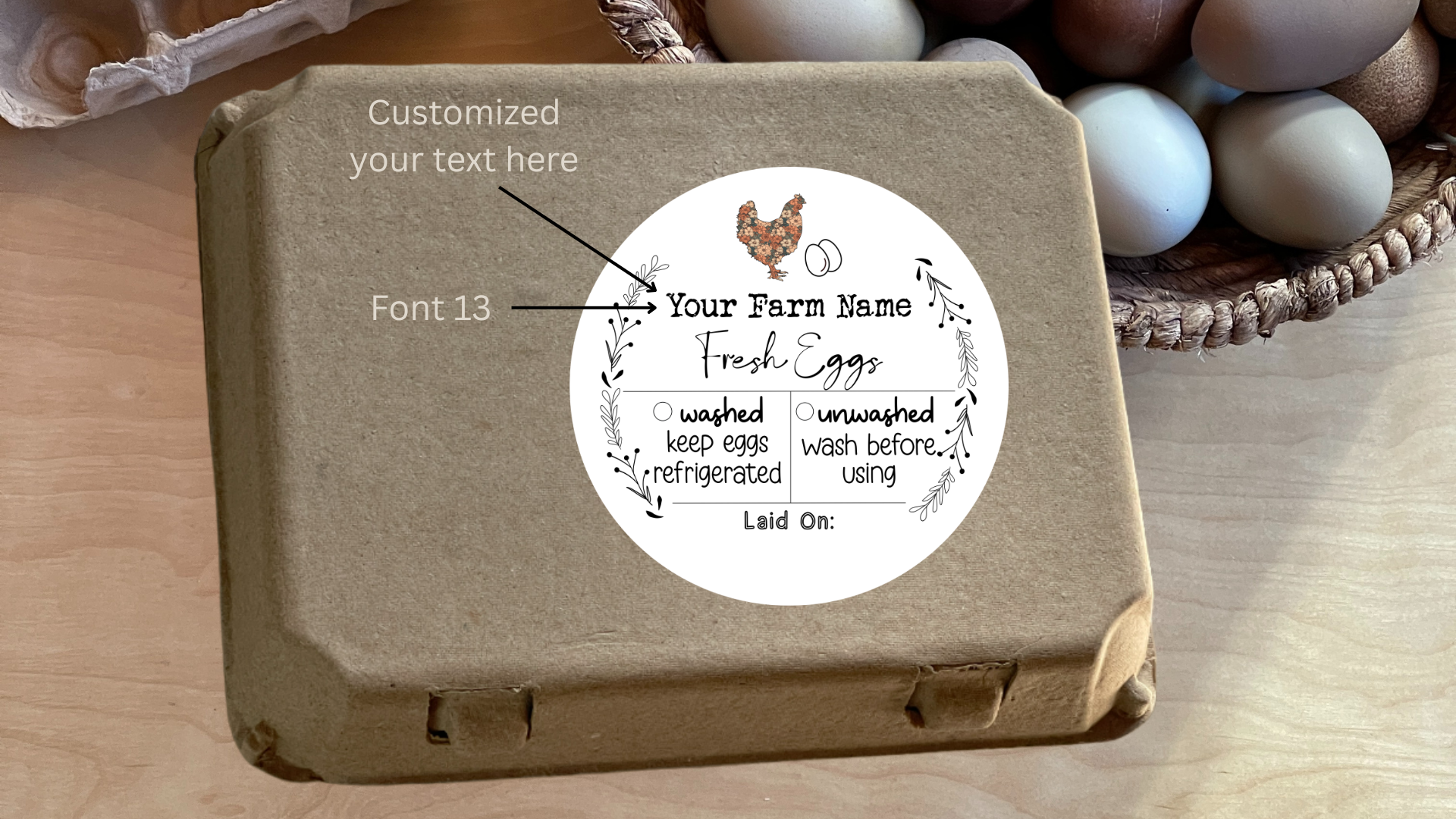 CustomSticker_01 Farm Fresh Eggs Stickers - Image 4