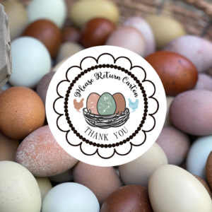 Return Carton Stickers - Rainbow Eggs
